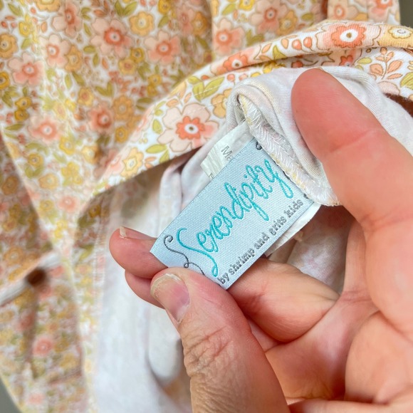 Serendipity Shrimp & Grits Kids‎ Floral Dress Peter Pan Collar Size M(5-6) - Picture 3 of 6